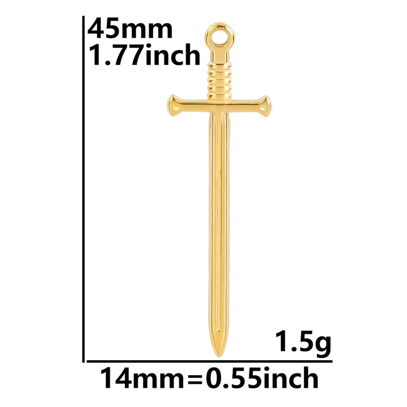 The Sword Pendants Chain Neck Jewelry Stainless Steel Necklace For Women/Men Charm Gothic Collar Steam Punk Accessories Chokers